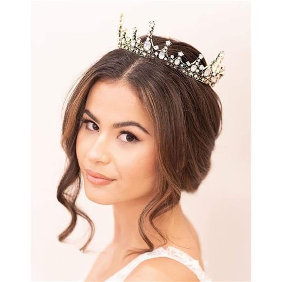 Opal Crystal Queen Crown - Princess Tiara - Picture 1 of 6